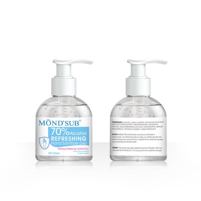 Mond'sub hand sanitizer gel antibacterial wipes  alcohol 70% Alcohol hand sanitizer 236ml